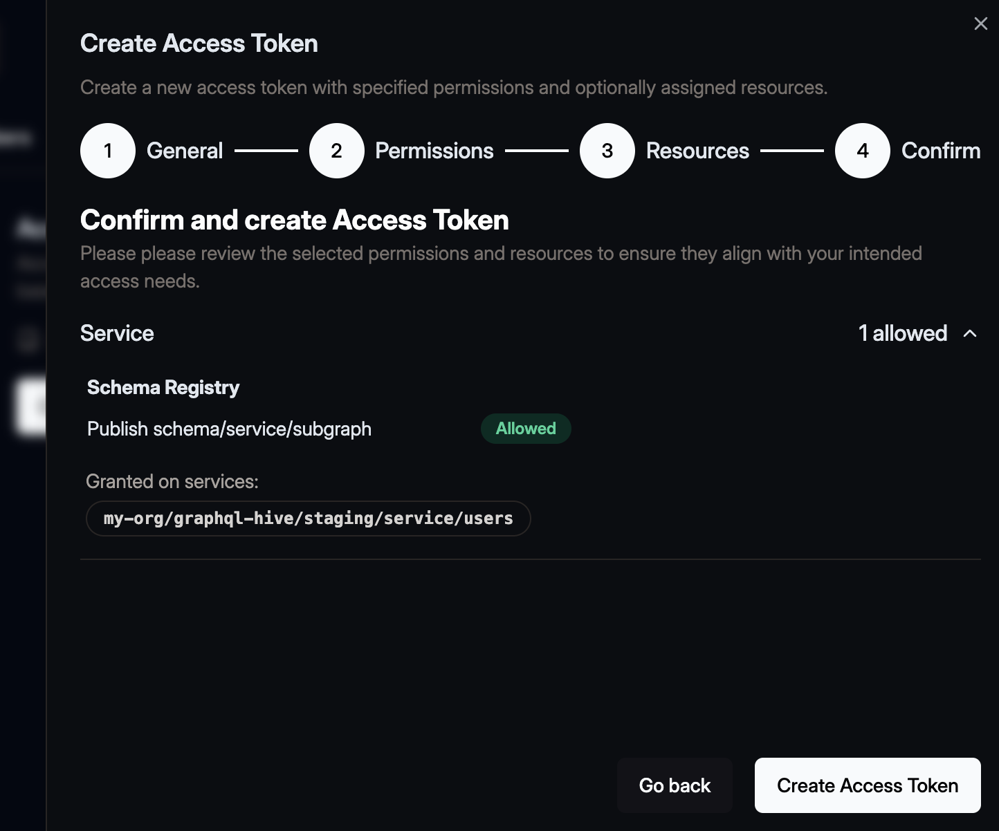 Confirm permissions and scopes on the access token